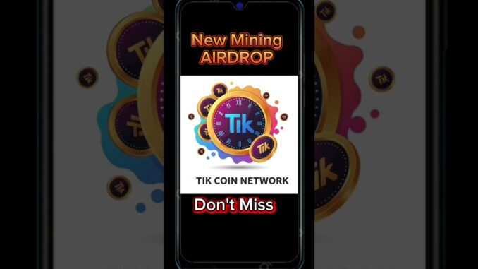 Best Crypto Earning App! TIK COIN Network Mining AIRDROP! #miningairdrop