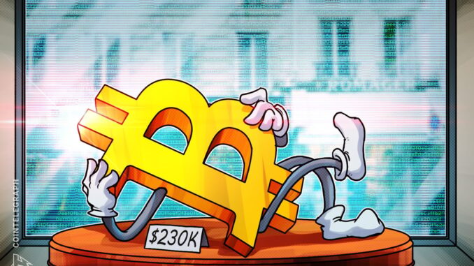 Bitcoin’s 'fair value' could be as high as $230K, Bitwise analysts forecast