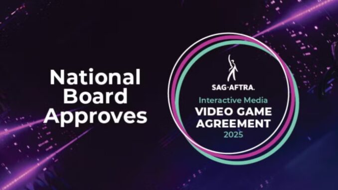 SAG-AFTRA board approves agreement with game companies on AI and new contract