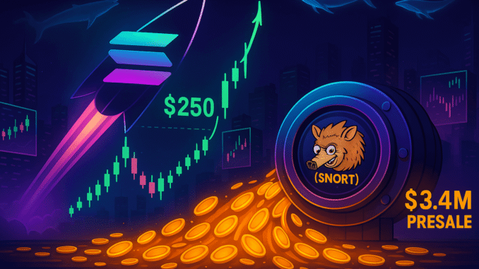 Solana Headed to $250 as Altcoins like Snorter Token Rally Solana Aims for $250 Rally as Investors Watch Snorter Token’s $3.4M Presale Explode
