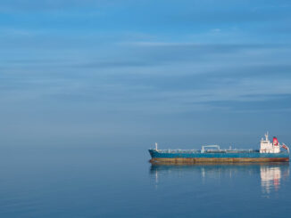 Illustrative image of tanker for article on AI sea navigation aids.